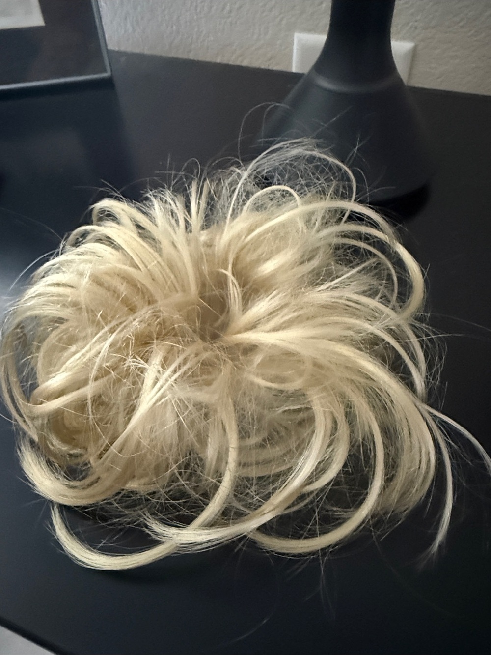Blonde Hair Bun Scrunchie - Lightweight Clip-In Hairpiece